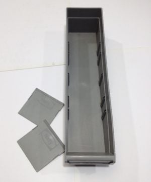 Shelving Container Nally SH-IH344 400x100x100 Grey Bin - Image 2