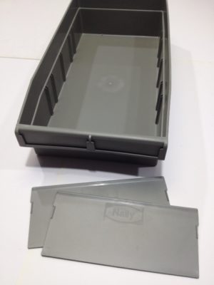 Shelving Container Nally SH-IH348 400x200x100 Grey Bin - Image 2