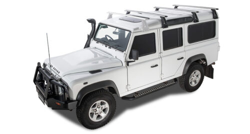 Land Rover Defender 2dr/4dr 03/93-2018 on Rhino-Rack Vortex Roof Racks (3 bar) (JA2854) - Image 2