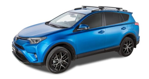 Toyota Rav4 5dr SUV With Roof Rails 12/12-04/19 Rhino-Rack Black Vortex Roof Racks (pr) (JA2269) - Image 2