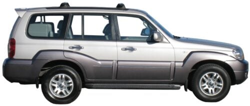 Hyundai Terracan 5 Door SUV 11/01-07/07 Yakima Through Bar roof racks (pr) (S17Y/K333W) - Image 2