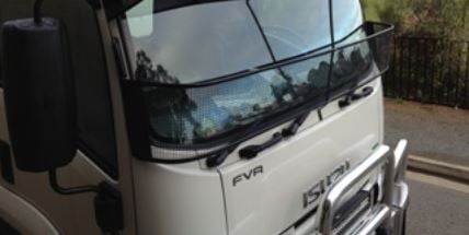 Isuzu FT -FV 2008on Black Windscreen Stone Protector