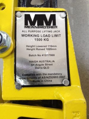 Mean Mother MM-HLJ 48" High Lift Jack 1500kg - Image 6