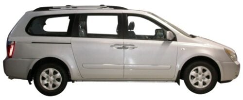Kia Grand Carnival with Roof Rails VQ Jan 2006 - Jan 2015 Yakima Roof Racks (pr) (S45Y) - Image 2