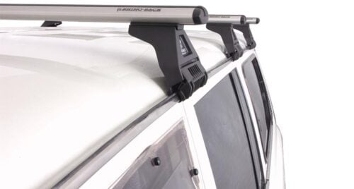 Toyota Land Cruiser 4dr 4WD 80 Series May 1990 - March 1998 Rhino-Rack Vortex Roof Racks Black (3 bar) (JA2691) - Image 2