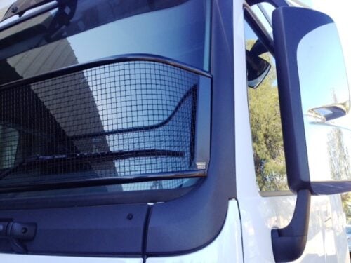 Mercedes Actros (with fuel efficiency flares) Black Windscreen Stone Protector - Image 7