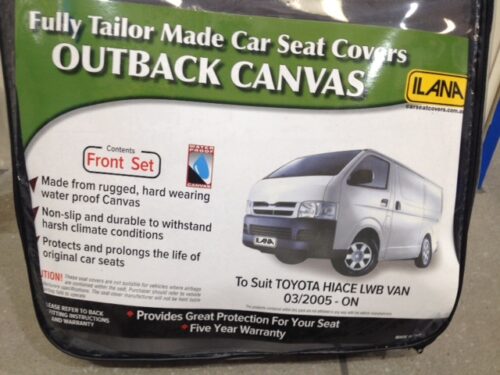 SC-OBHHIACE Fully Tailor Made Outback Canvas Seat Covers for Toyota Hiace LWB 2005-2014. - Image 3