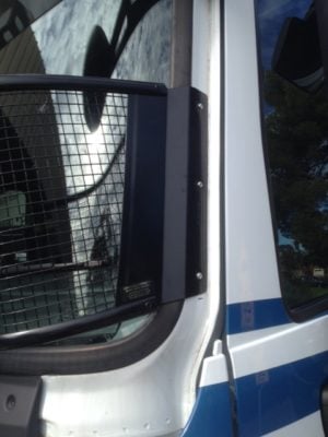 Mercedes Actros (no fuel efficiency flares) Black Windscreen Stone Protector - Image 4