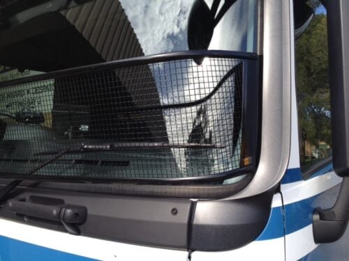 Mercedes Actros (no fuel efficiency flares) Black Windscreen Stone Protector - Image 2
