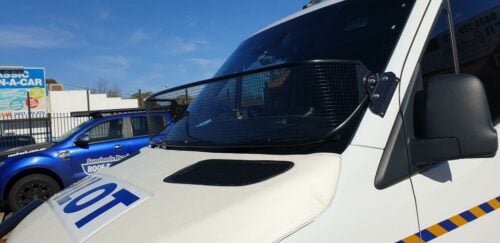 Mercedes Sprinter Black 300mm (wide cab) Windscreen Stone Protector (wide cab) - Image 4