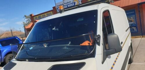 Mercedes Sprinter Black 300mm (wide cab) Windscreen Stone Protector (wide cab) - Image 5