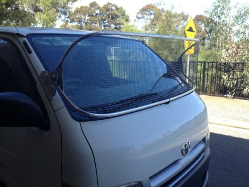 Toyota 75-79 Series LandCruiser Silver 450mm Windscreen Stone Protector - Image 8