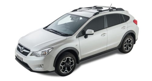 Subaru XV 5dr Hatch With Roof Rails Jan 2012 - May 2017 Rhino-Rack Vortex Stealthbar Roof rack Black (pr) (JA7954) - Image 4