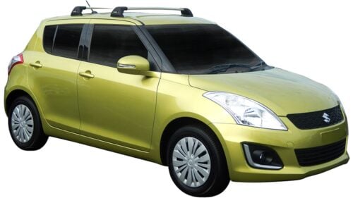 Suzuki Swift 5dr Hatch AZ 02/11-05/17 Yakima Roof Racks (pr) Black (S24YB/K567) - Image 4