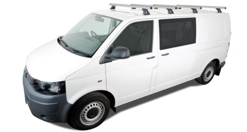 Volkswagen Transporter 2dr Van LWB (Low Roof) T5 08/04-12/15 Rhino-Rack Commercial Roof Racks (4 Bars) (JA0913) - Image 2