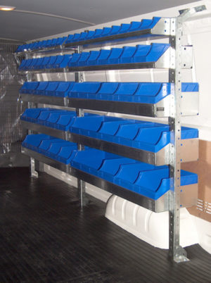 Plumbers Shelving Kit Renault Trafic 2 bays x 1030mm - Image 3