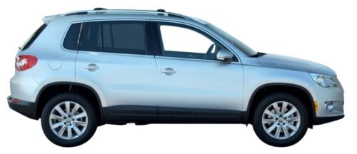 Volkswagen Tiguan 4dr SUV With Roof Rails 05/08-08/16 Yakima Roof Racks (pr) (S53Y) - Image 2