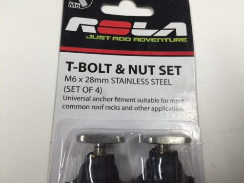 Rola RSLTN6SS4 T-bolt & nut set M6x28mm (4 pack) - Image 3