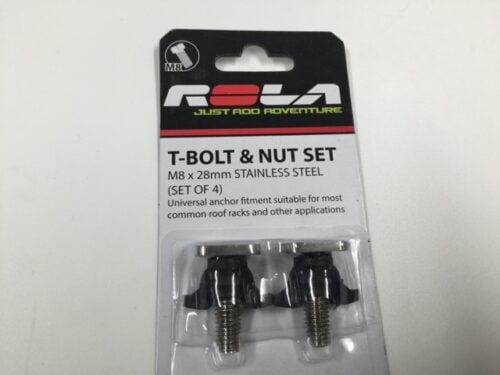 Rola RSLTN8SS4 T-bolt & nut set M8x28mm (4 pack) - Image 2