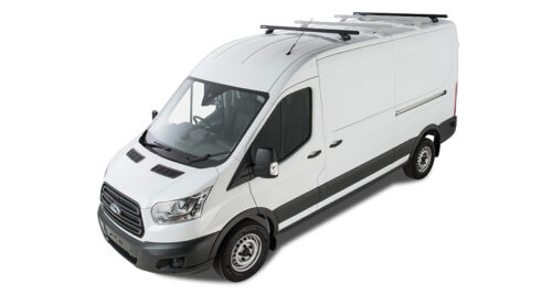 Ford Transit 2dr Van LWB (Mid/High Roof) Jan 2014on Rhino-Rack Commercial Bar roof rack (pr) (JA6335) - Image 3