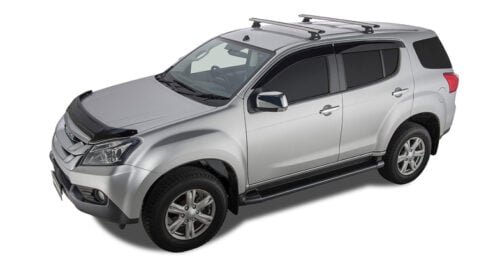 ISUZU MU-X Gen1, LS-T 1/2013-12/2021 Sportz RLT600 Trackmount Black 2 Bar Roof Rack (JC-04361) - Image 3