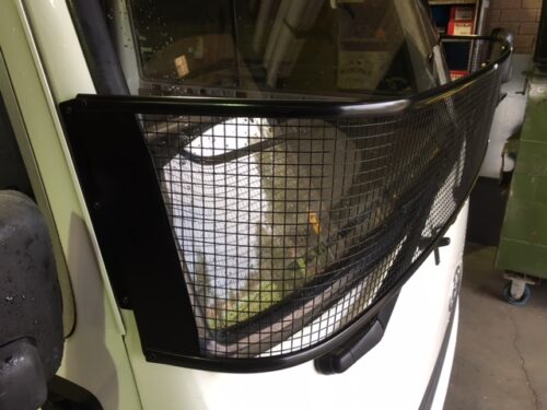 Toyota Coaster Bus 1993-2017 Black Windscreen Stone Protector - Image 4