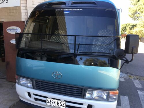 Toyota Coaster Bus 1993-2017 Black Windscreen Stone Protector - Image 6