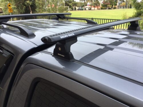 RAM 1500/2500/3500 4dr Ute Crew/Mega Cab Jan 2010 on Rhino-Rack Black Vortex Ditch Mount 2 bars (JA7942) - Image 4