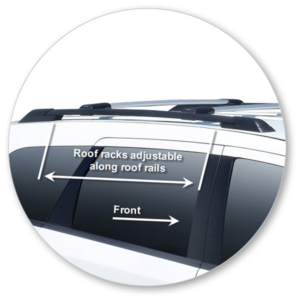 Dodge Journey 4dr SUV With Roof Rails 09/08-10/16 Yakima 2 bar roof rack Black (S46YB) - Image 7