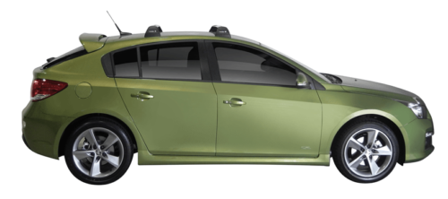 Holden Cruze JH 5dr Hatch 11/11on Yakima Permanent Flush Roof Racks (pr) Black (S24YB/K1020) - Image 4