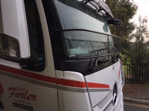 Mercedes Actros/Arocs (Wide Cab) Black Windscreen Stone Protector - Image 3