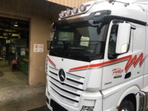 Mercedes Actros/Arocs (Narrow Cab) Black Windscreen Stone Protector - Image 4