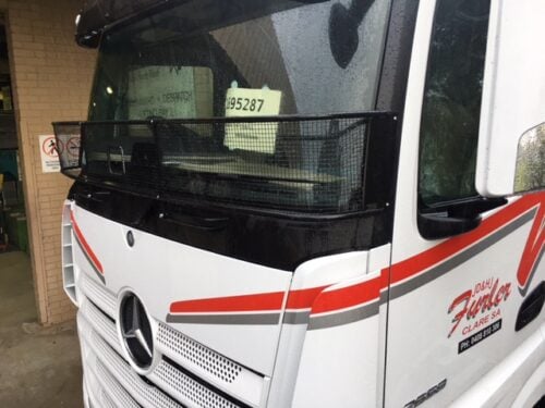 Mercedes Actros/Arocs (Wide Cab) Black Windscreen Stone Protector - Image 2