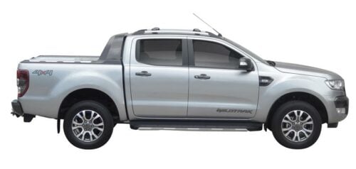 Ford Ranger Wildtrak/FX4 2012-June 2022 with roof rails Yakima Roofracks (pr) Black (S46YB) - Image 6