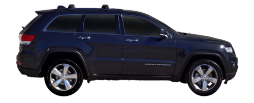 Jeep Grand Cherokee WK,WK2 with Chrome Roof Rails 2011-2021 Yakima Black Bars (pr) (S17YB/K624) - Image 3