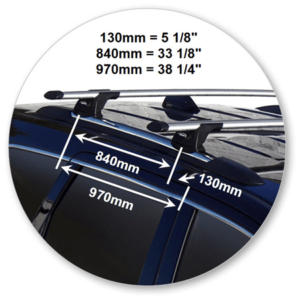 Jeep Grand Cherokee WK,WK2 with Chrome Roof Rails 2011-2021 Yakima Black Bars (pr) (S17YB/K624) - Image 2