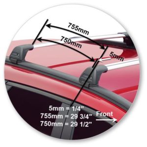 Ford Mondeo 4dr Wagon w/ Flush Rails 2015on Yakima Flush Bars (pr) Black (S24YB/K1042) - Image 4