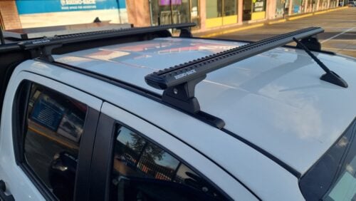 Toyota Hilux 10/2015 on Dual Cab RLT600 Trackmount Black 2 Bar Rhino-Rack - Image 4