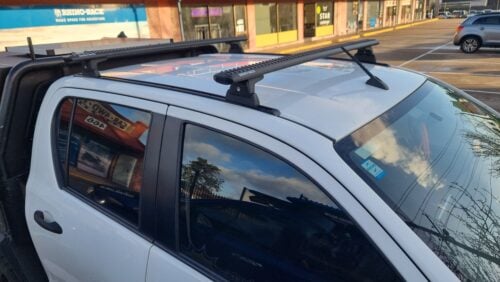 Toyota Hilux 10/2015 on Dual Cab RLT600 Trackmount Black 2 Bar Rhino-Rack - Image 7