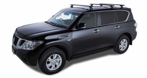 Nissan Patrol Y62 2012-2021 Rhino-Rack Vortex Roof Racks (3 Bars) (JA9592) - Image 2