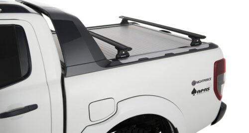 Ford Ranger Wildtrak 2012-June2022 Black Vortex Roof Racks fit in Factory Tracks on shutter (JA6218) - Image 2