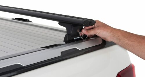 Ford Ranger Wildtrak 2012-June2022 Black Vortex Roof Racks fit in Factory Tracks on shutter (JA6218) - Image 5