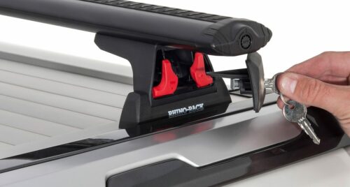 Ford Ranger Wildtrak 2012-June2022 Black Vortex Roof Racks fit in Factory Tracks on shutter (JA6218) - Image 6
