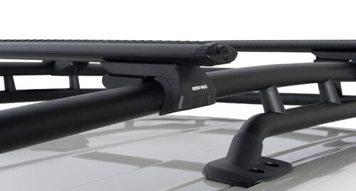 Toyota FJ Cruiser 2dr SUV With Roof Rails 03/11on Rhino-Rack Vortex SX Black 2 Bar Roof Rack (JA1938) - Image 6