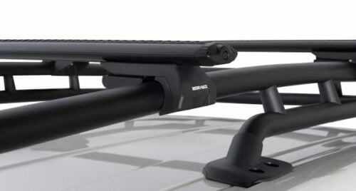 Toyota FJ Cruiser 2dr SUV With Roof Rails 03/11on Rhino-Rack Vortex SX Black 2 Bar Roof Rack (JA1938) - Image 5