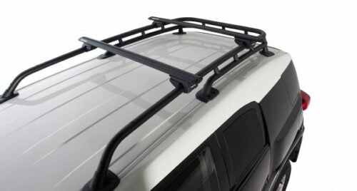 Toyota FJ Cruiser 2dr SUV With Roof Rails 03/11on Rhino-Rack Vortex SX Black 2 Bar Roof Rack (JA1938) - Image 2