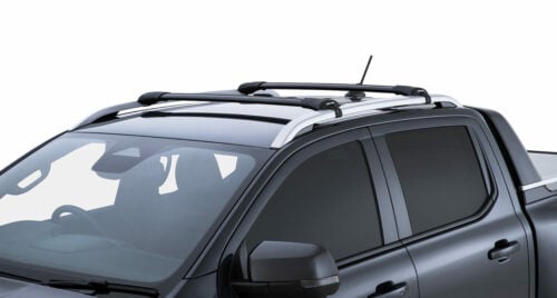 Mercedes GLS with roof rails 2013 onwards Rhino Rack Black Vortex StealthBar (2) (JA8938) - Image 6