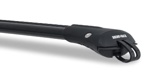 Mercedes GLS with roof rails 2013 onwards Rhino Rack Black Vortex StealthBar (2) (JA8938) - Image 2