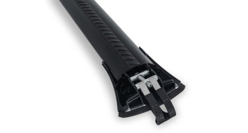 Mercedes GLS with roof rails 2013 onwards Rhino Rack Black Vortex StealthBar (2) (JA8938) - Image 5