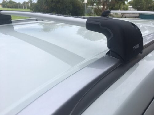 Mitsubishi Eclipse Cross w/ Flush Rails 5dr SUV 2017 on. Thule Wingbar Edge Roof Racks (pr) Black (721420/721420/720600/186072) - Image 4